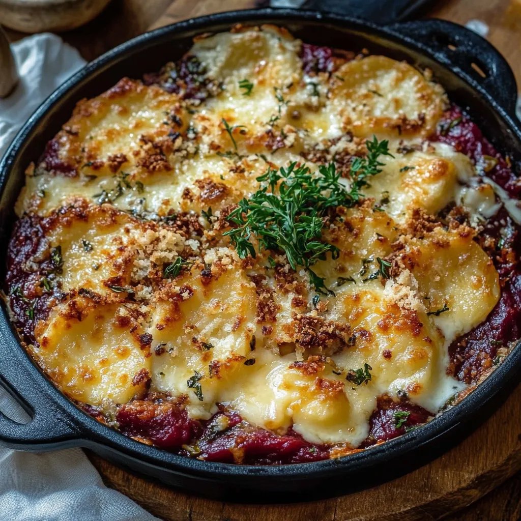 Rote-Bete-Gratin mit Ziegenkäse