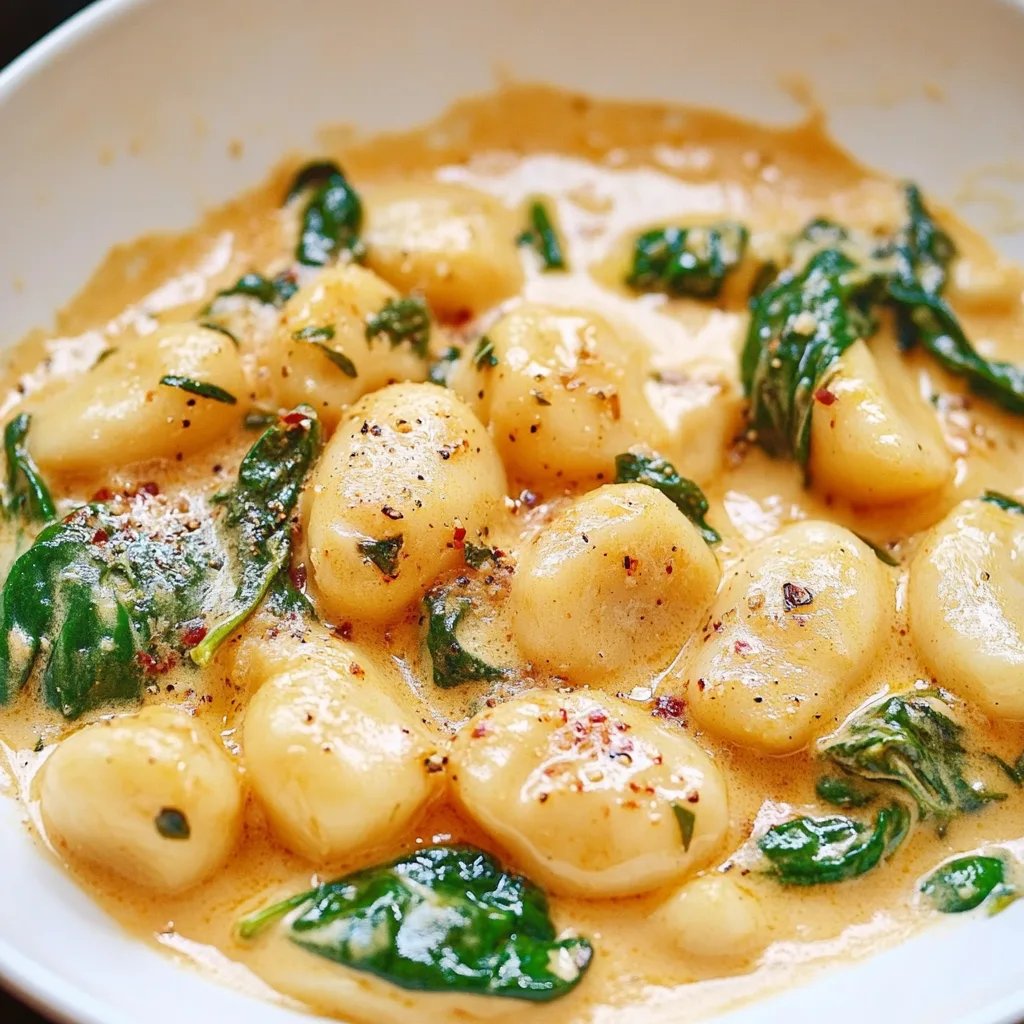 Cremige Spinat-Gnocchi