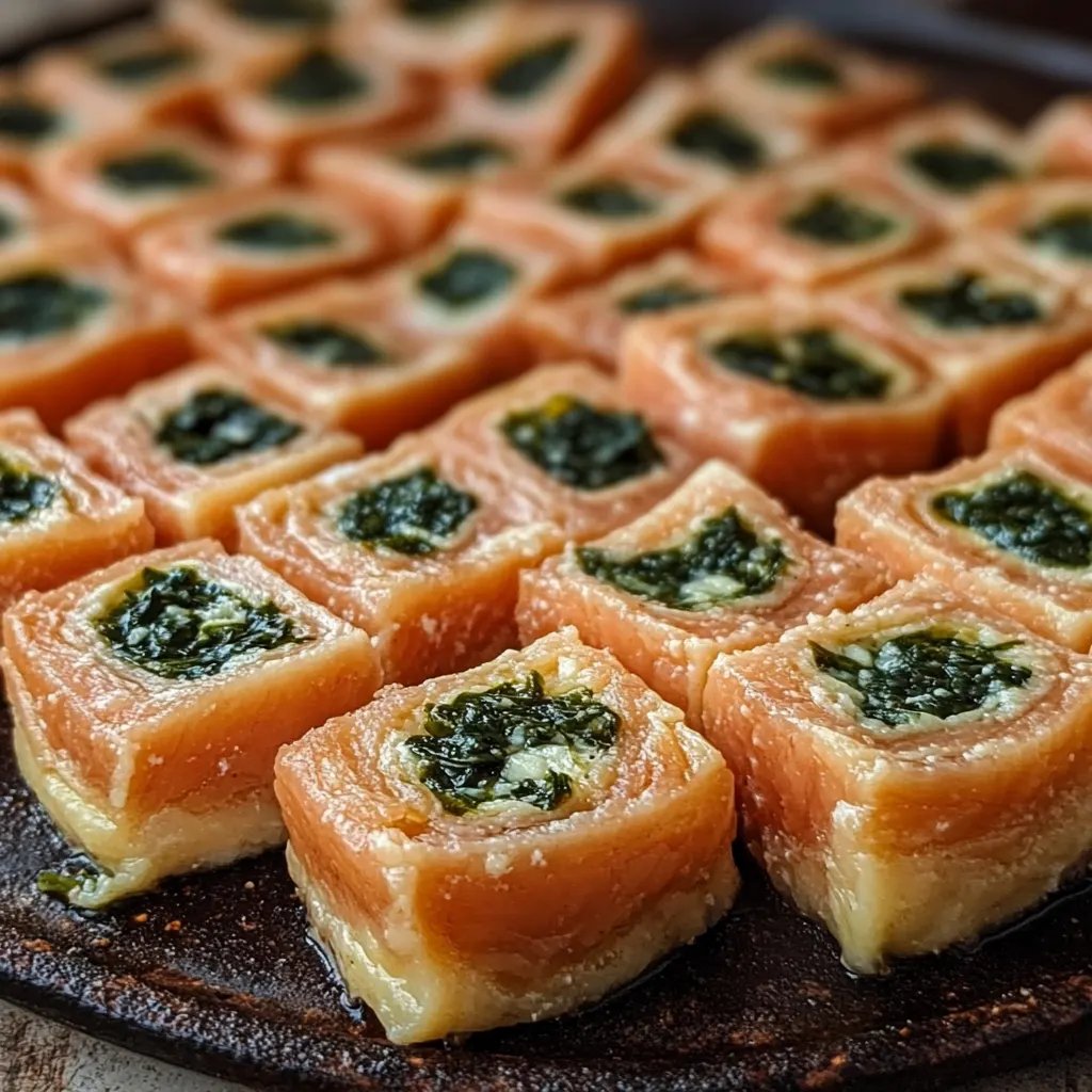 Herzhafte Blätterteig-Röllchen mit Spinat & Feta