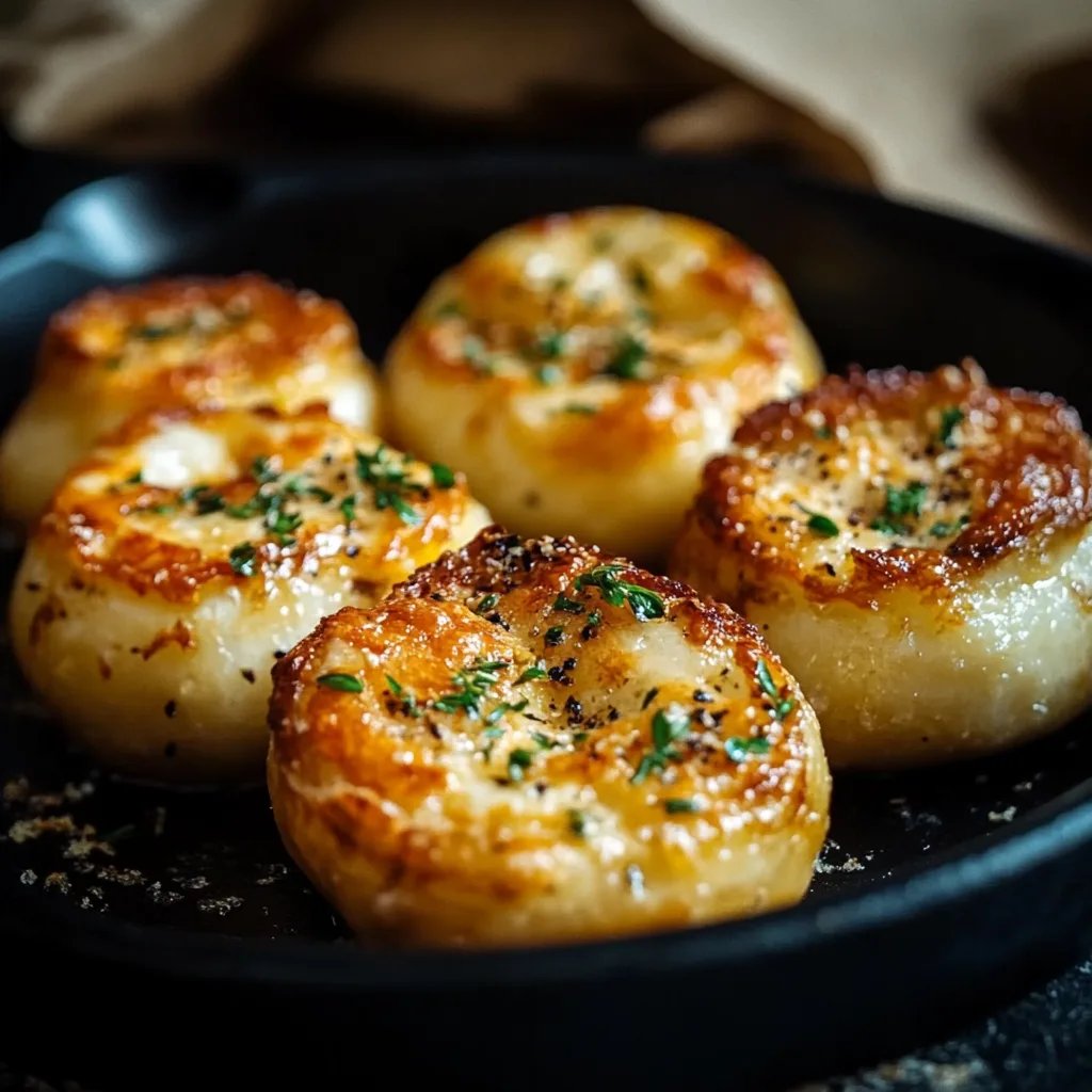 Käsige Knoblauchbrot Häppchen