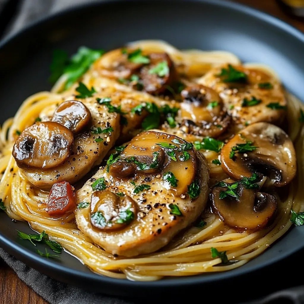 Champignon Spaghetti Pfanne