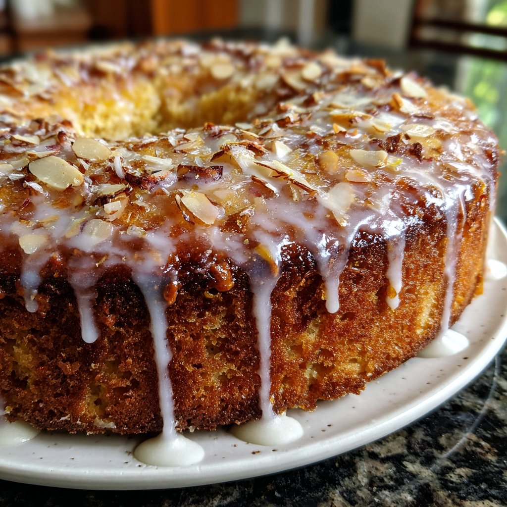 Zitronenkuchen mit Mandeln