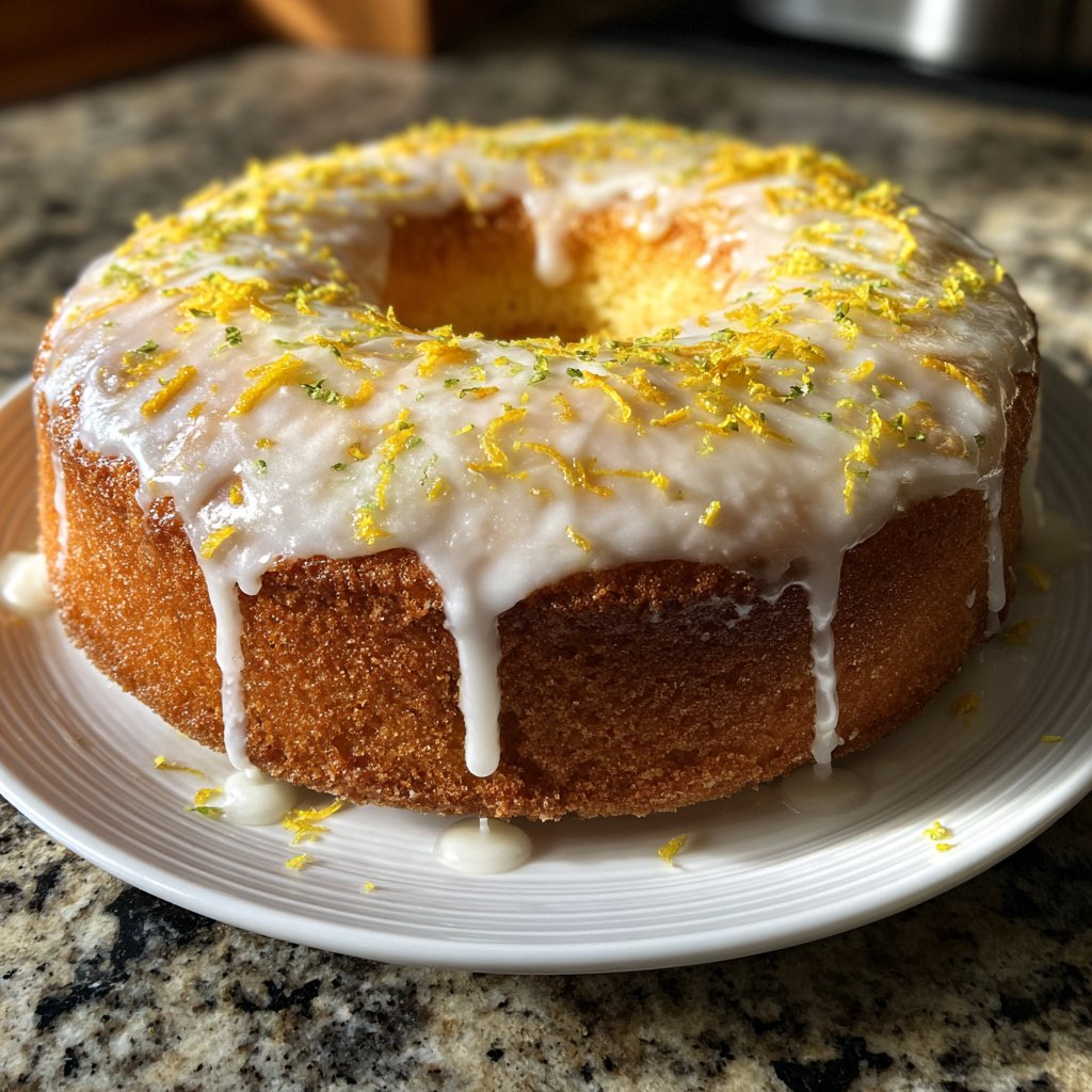 Zitronenkuchen mit Frischkäsefüllung