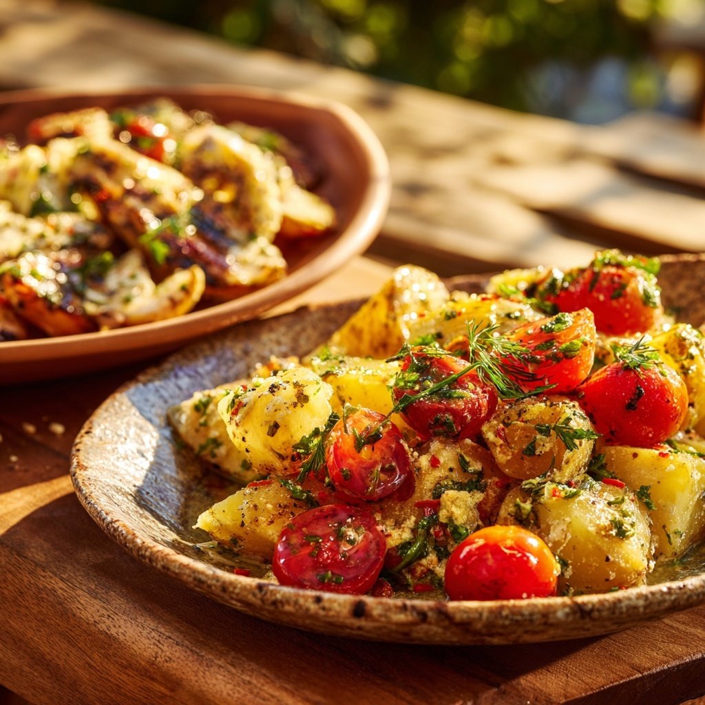 Grill Beilagen Mit Mediterranem Kartoffelsalat