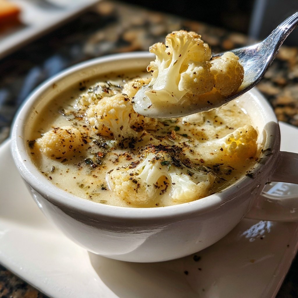 Blumenkohlsuppe mit Pfeffer