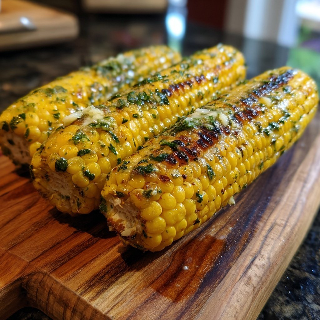Grill Mais Mit Kräuterbutter