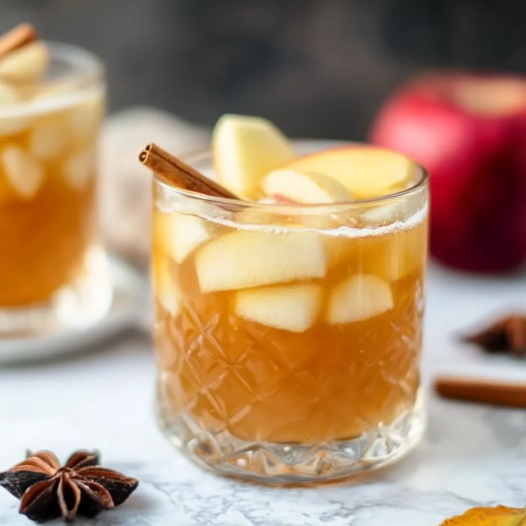 Heißer Apfelpunsch mit Vanille-Zimt-Sahne