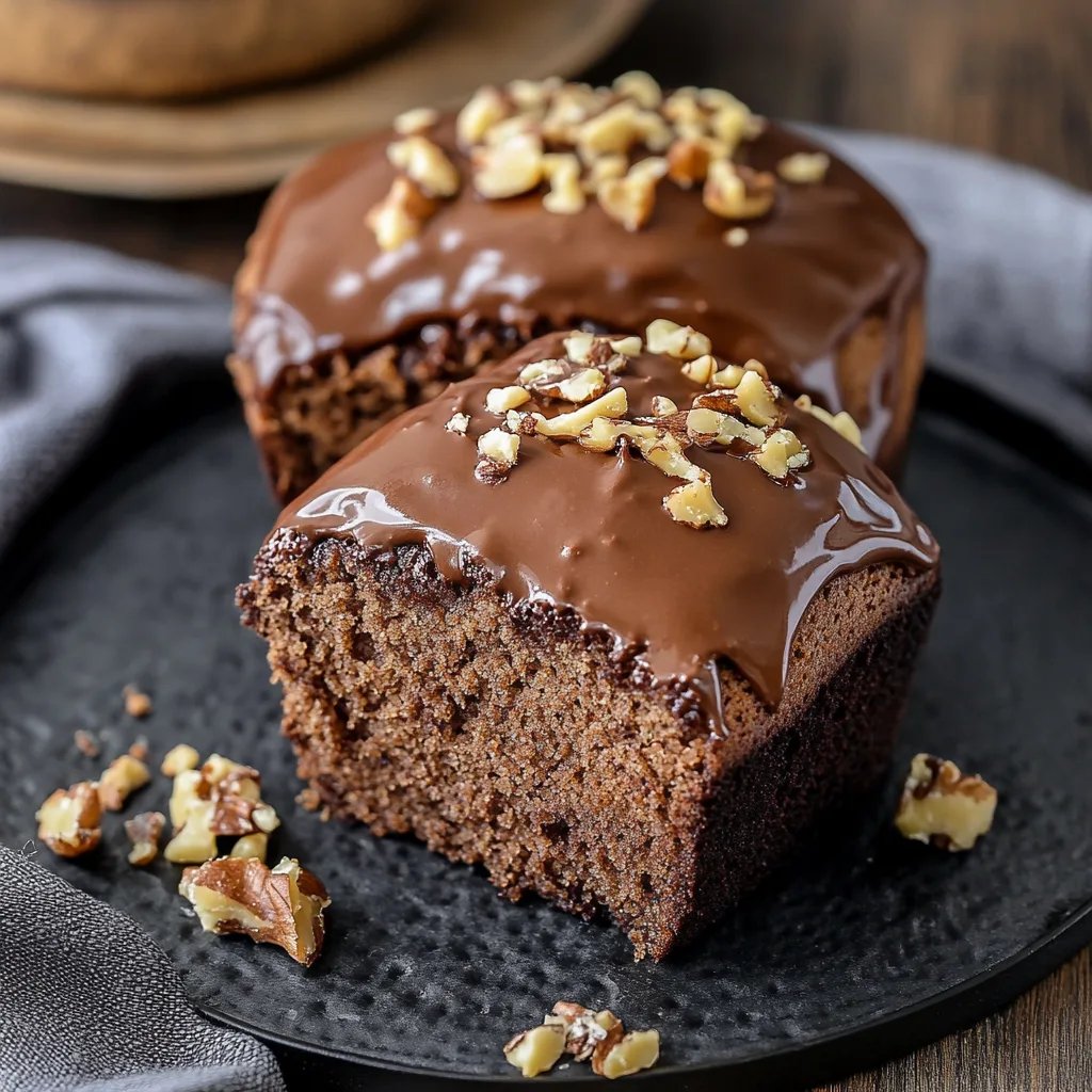 Saftigen Nusskuchen mit Schokolade