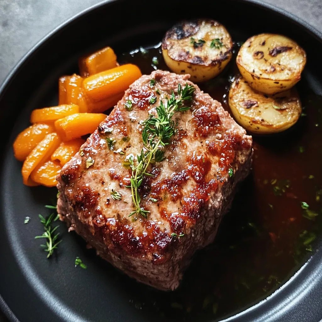 Hackbraten mit Soße