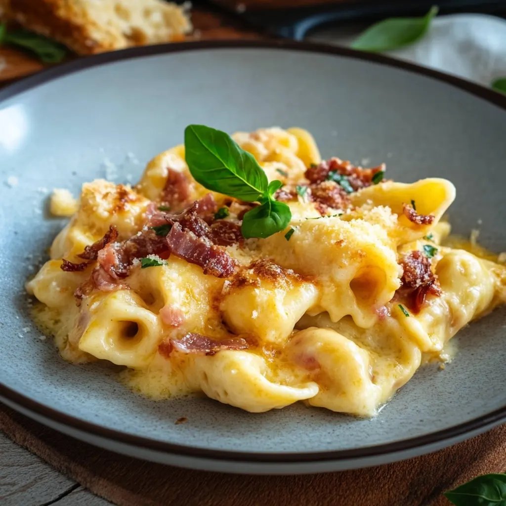 Tortellini-Auflauf mit Schinken-Käse-Sahne-Soße