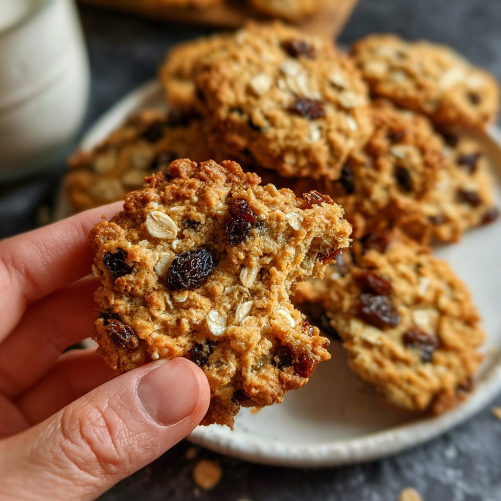 Cookies mit Haferflocken und Rosinen