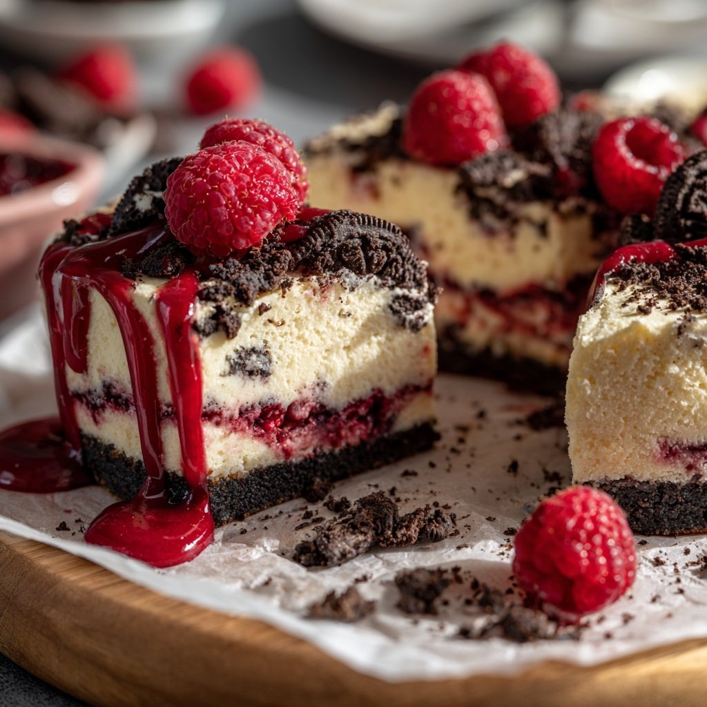 Himbeer-Oreo-Dessert