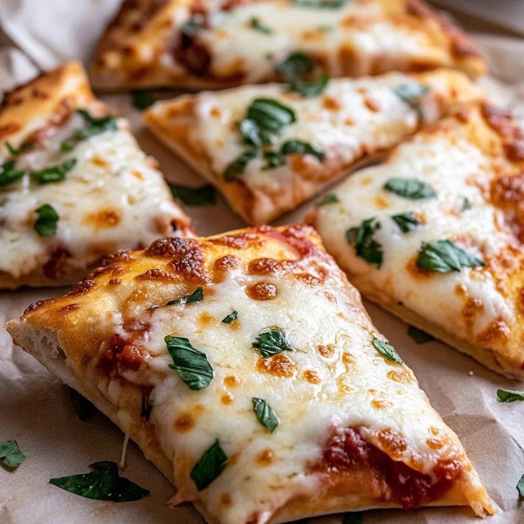 Käsegefüllte Pizza-Taschen aus der Heißluftfritteuse