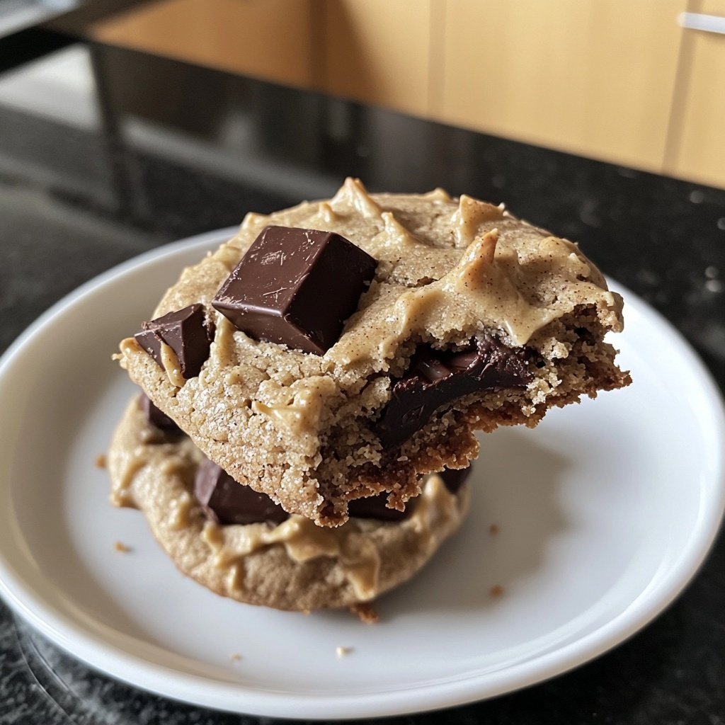 Weiche Mandel-Zimt-Cookies mit dunkler Schokolade