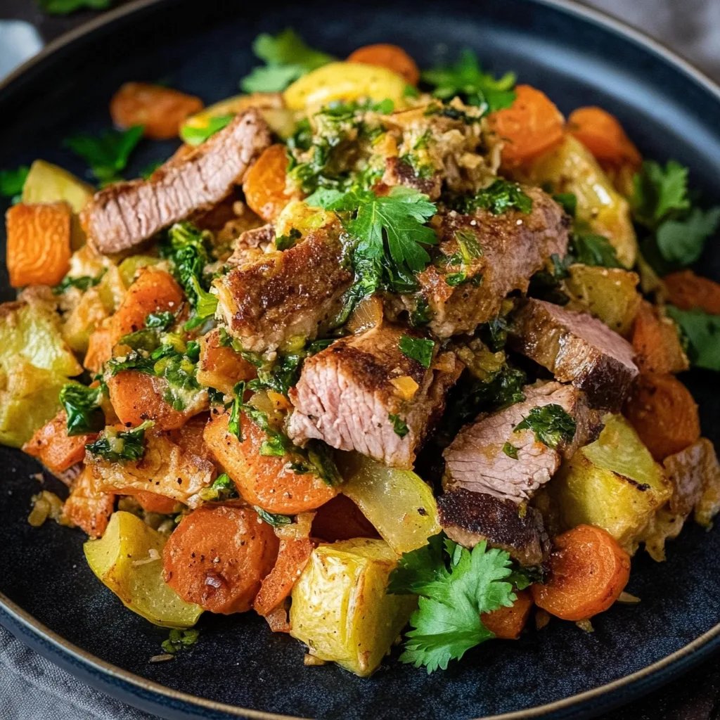 Rahmwirsing auf Karottenstampf