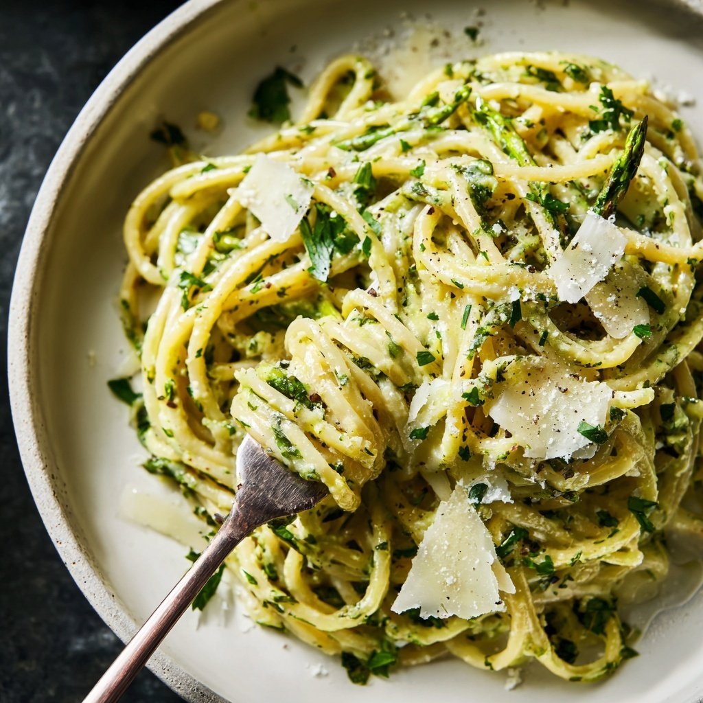 Grüner Spargel Pasta