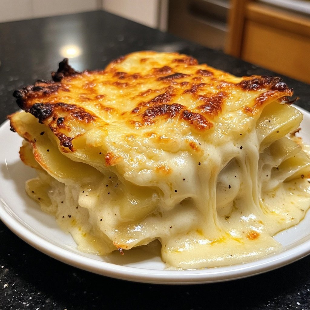 Kartoffelauflauf mit Senfsauce