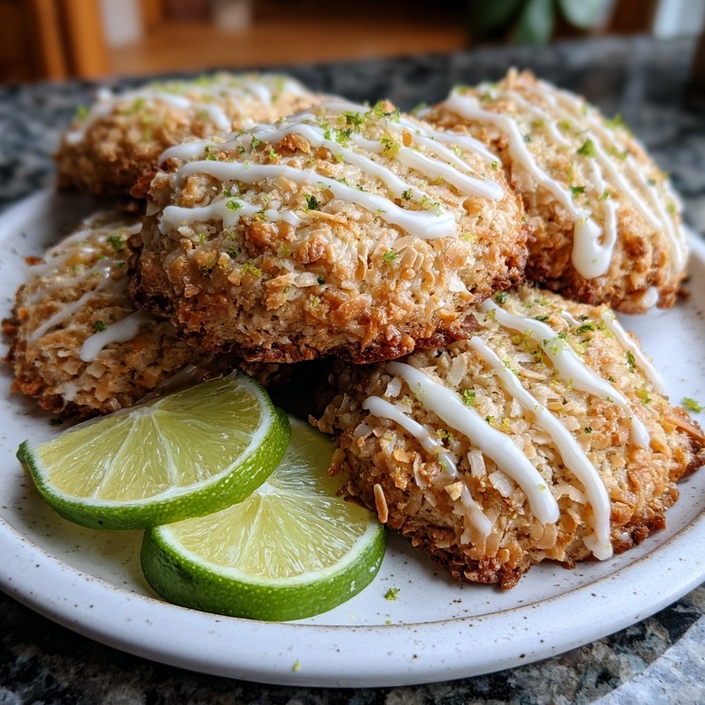 Cookies mit Kokos und Limette