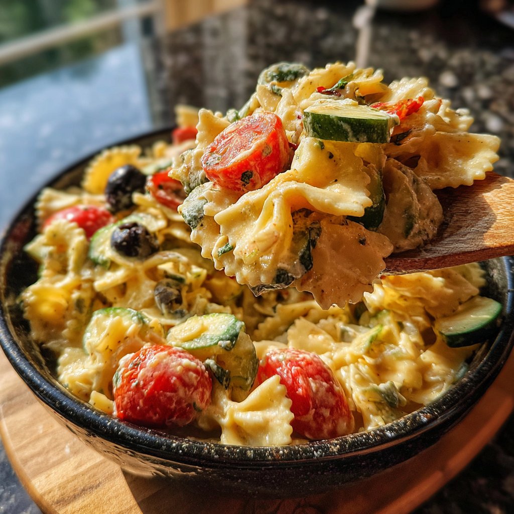 Mediterraner Nudelsalat Cremig